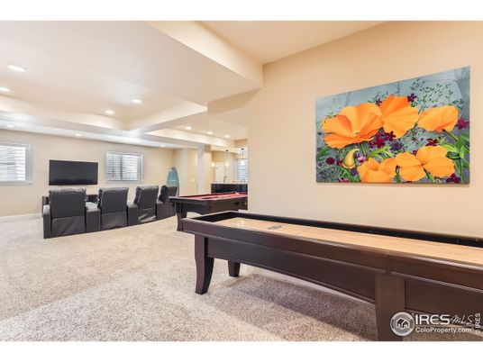 Billiard Table, Game Room, Interior, Pendant Lights, Recessed Lighting
