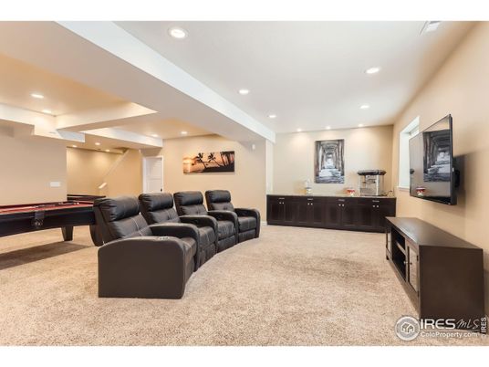 Billiard Table, Home Theatre Room, Game Room, Interior, Recessed Lighting, Theatre Room