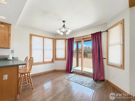 Chandelier, Dining room, Interior, Recessed Lighting, Wood Texture Flooring