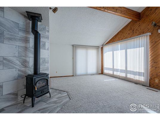 Empty room, Fireplace, Interior, Wooden Beams, Wooden Walls