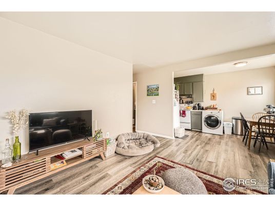 Dining room, Interior, Washer, Wood Texture Flooring