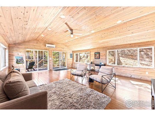 Interior, Living room, Recessed Lighting, Wooden Ceilings, Wood Texture Flooring, Wooden Walls