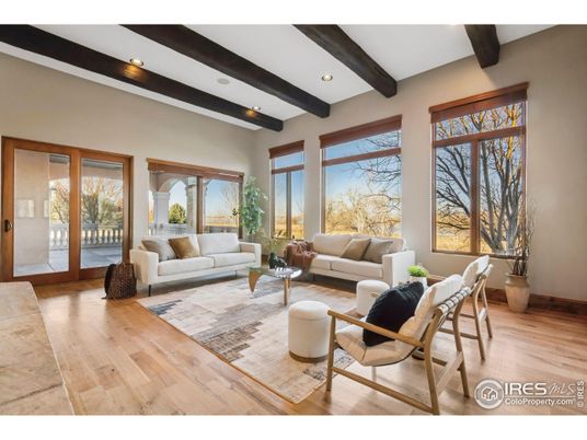 Interior, Living room, Recessed Lighting, Wooden Beams, Wood Texture Flooring