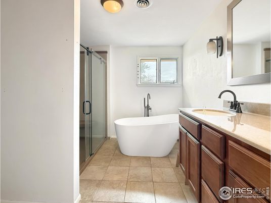 Bathroom, Dual Sink Vanities, Free Standing Baths, Glass Shower, Interior