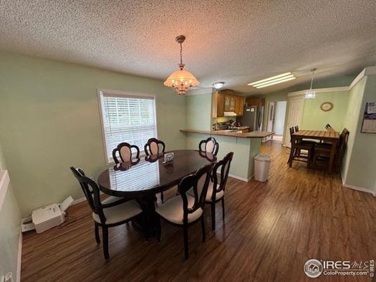 Chandelier, Dining room, Interior, Kitchen, Pendant Lights, Wood Texture Flooring