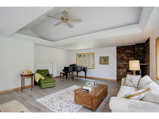 Interior, Living room, Piano, Stone Walls, Wood Texture Flooring