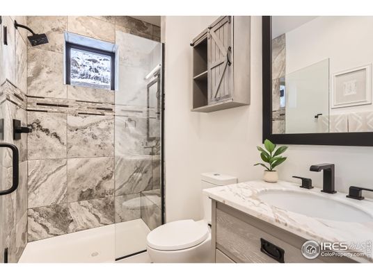 Bathroom, Glass Shower, Interior, Marble Walls