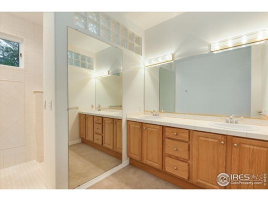 Bathroom, Dual Sink Vanities, Interior, Tile Countertops