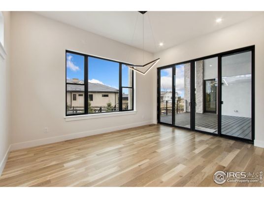 Empty room, Interior, Pendant Lights, Recessed Lighting, Wood Texture Flooring