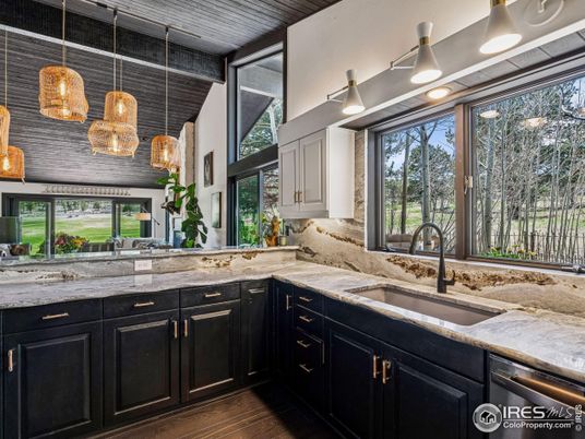 Interior, Kitchen, Pendant Lights, Wood Texture Flooring