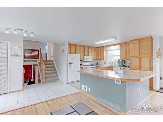 Interior, Kitchen, Wood Texture Flooring