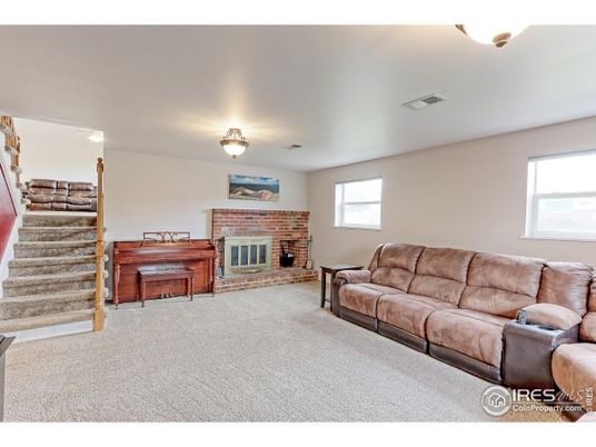 Fireplace, Interior, Living room, Piano