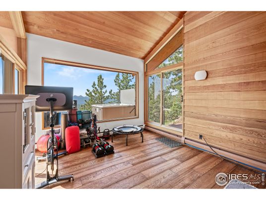 Fitness Equipment, Interior, Wooden Ceilings, Wood Texture Flooring, Wooden Walls