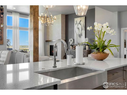 Chandelier, Fireplace, Interior, Kitchen, Recessed Lighting