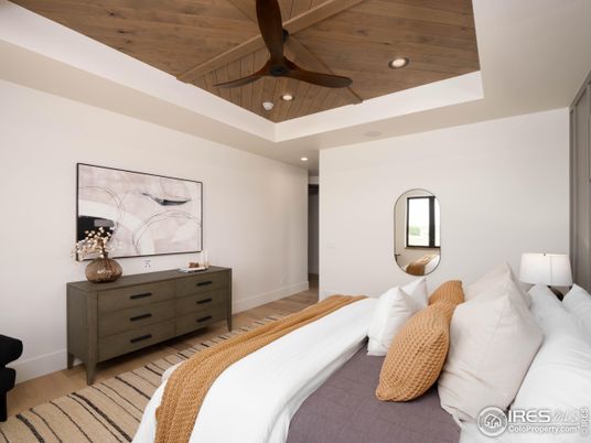 Bedroom, Interior, Recessed Lighting, Wooden Ceilings, Wood Texture Flooring