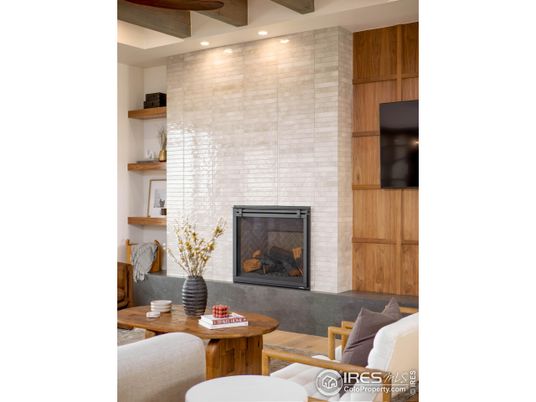 Fireplace, Interior, Living room, Recessed Lighting
