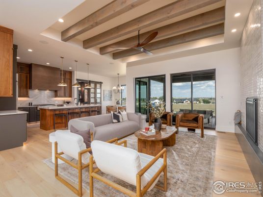 Interior, Kitchen, Living room, Pendant Lights, Recessed Lighting, Wooden Beams, Wood Texture Flooring
