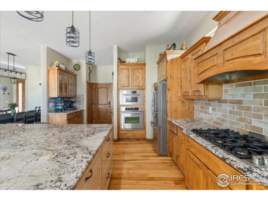 Interior, Kitchen, Pendant Lights, Wood Texture Flooring