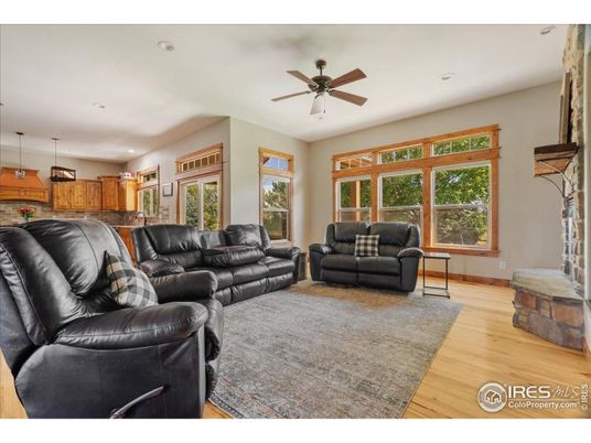 Interior, Kitchen, Living room, Pendant Lights, Recessed Lighting, Wood Texture Flooring