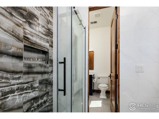 Bathroom, Glass Shower, Interior, Marble Walls
