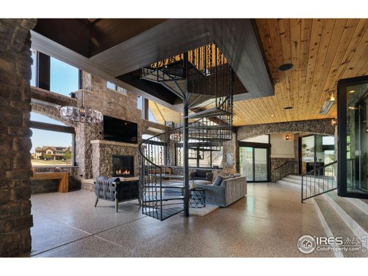 Fireplace, Interior, Living room, Stone Walls, Wooden Ceilings