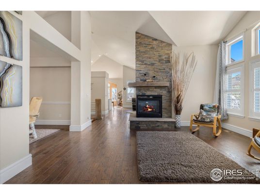 Fireplace, Interior, Stone Walls, Wood Texture Flooring