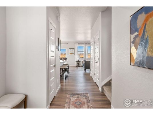 Dining room, Interior, Kitchen, Recessed Lighting, Wood Texture Flooring