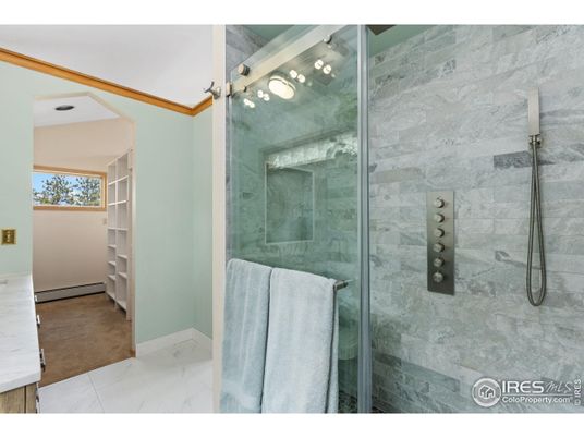Bathroom, Glass Shower, Interior, Marble
