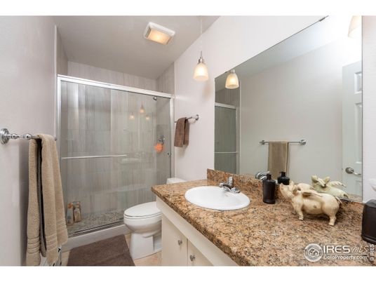 Bathroom, Glass Shower, Interior, Pendant Lights