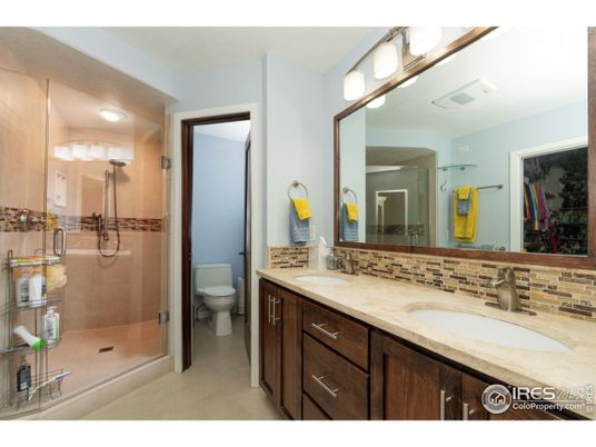 Bathroom, Dual Sink Vanities, Glass Shower, Interior