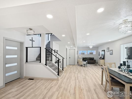 Chandelier, Interior, Recessed Lighting, Wood Texture Flooring