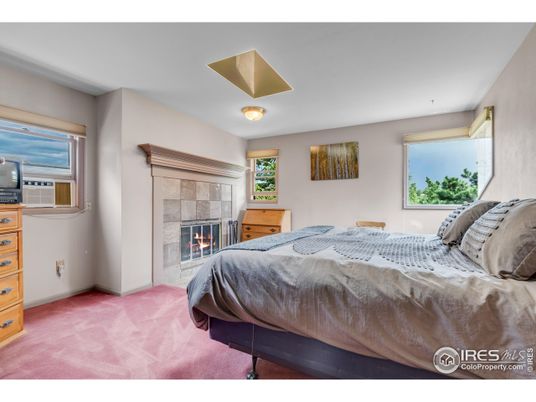 Bedroom, Fireplace, Interior