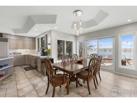 Dining room, Interior, Kitchen, Pendant Lights, Recessed Lighting, Water