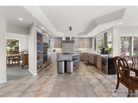 Dining room, Interior, Kitchen, Pendant Lights, Recessed Lighting, Stainless Steel Appliances