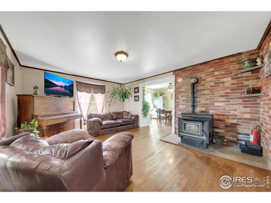 Fireplace, Interior, Living room, Piano, Stone Walls, Wood Texture Flooring