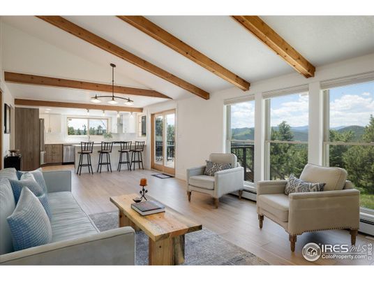 Interior, Kitchen, Living room, Pendant Lights, Wooden Beams, Wood Texture Flooring