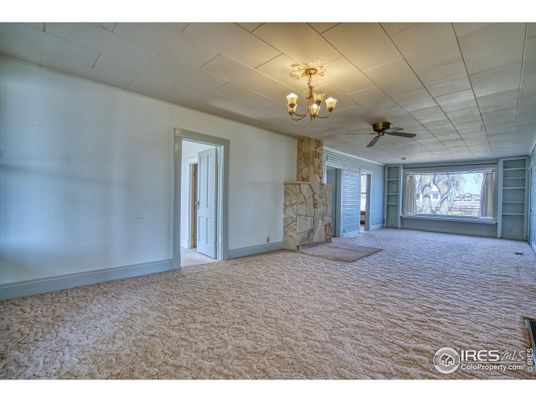 Chandelier, Empty room, Interior, Stone Walls