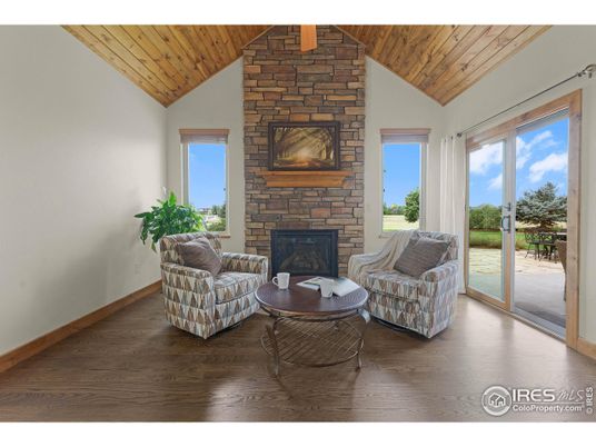Fireplace, Interior, Living room, Stone Walls, Wooden Ceilings, Wood Texture Flooring