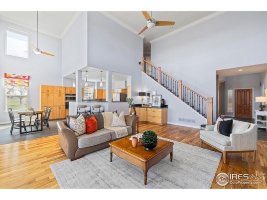 Dining room, Interior, Kitchen, Living room, Pendant Lights, Recessed Lighting, Wood Texture Flooring