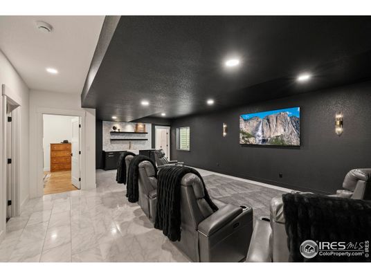 Home Theatre Room, Interior, Marble, Recessed Lighting, Theatre Room