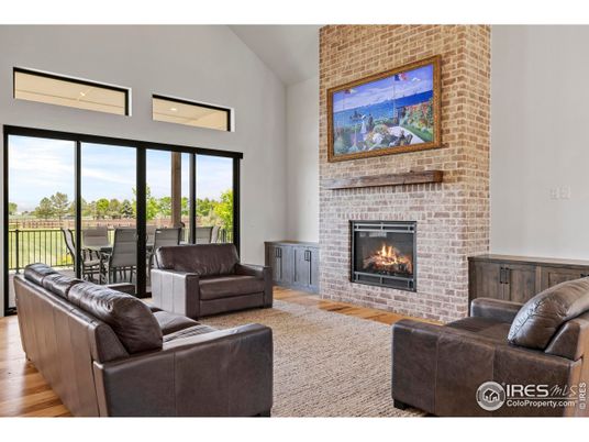 Fireplace, Interior, Living room, Stone Walls, Wood Texture Flooring