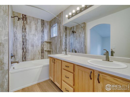 Bathroom, Dual Sink Vanities, Interior, Wood Texture Flooring