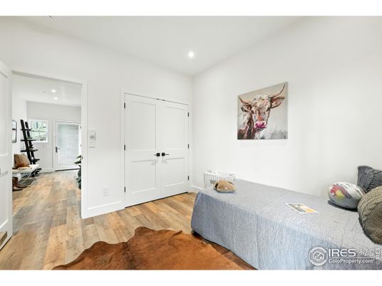 Bedroom, Fitness Equipment, Interior, Recessed Lighting, Wood Texture Flooring