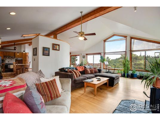 Dining room, Interior, Kitchen, Living room, Pendant Lights, Recessed Lighting, Wooden Beams, Wood Texture Flooring