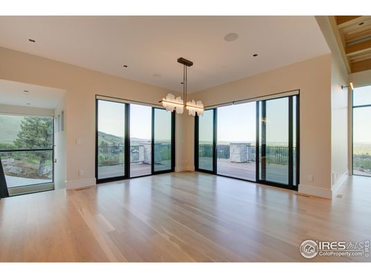 Empty room, Interior, Pendant Lights, Recessed Lighting, Wood Texture Flooring