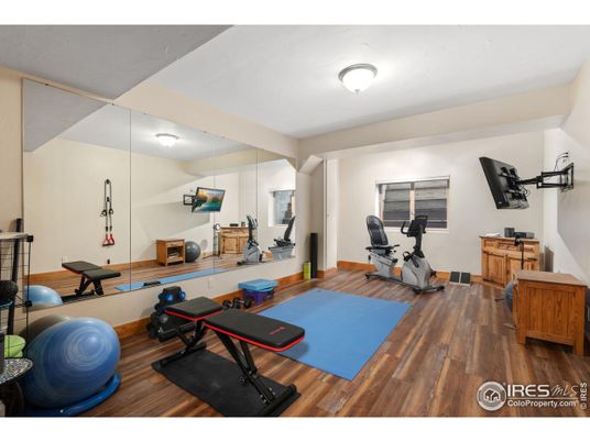 Fitness Equipment, Interior, Wood Texture Flooring