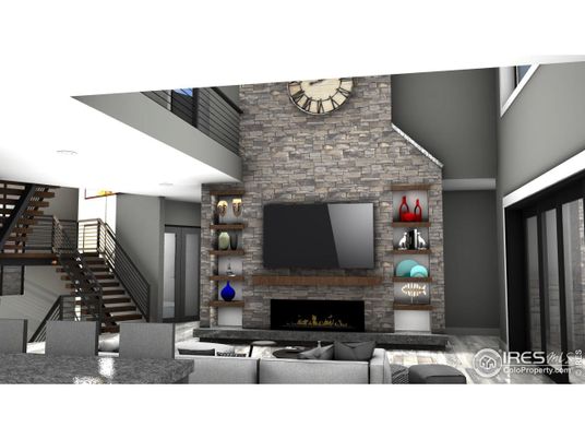 Fireplace, Interior, Stone Walls