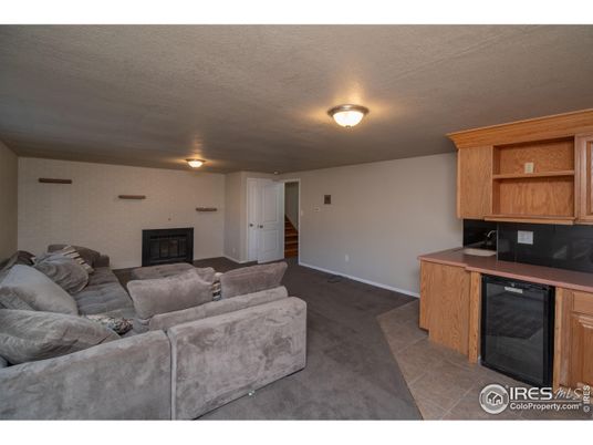 Fireplace, Interior, Kitchen, Living room