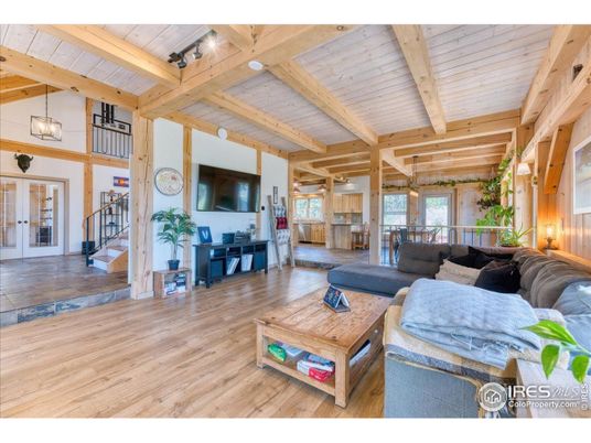 Interior, Living room, Pendant Lights, Wooden Beams, Wooden Ceilings, Wood Texture Flooring