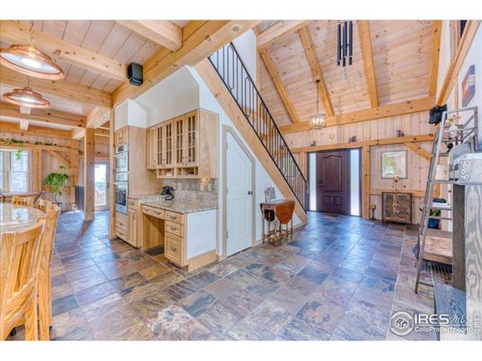 Interior, Kitchen, Pendant Lights, Wooden Beams, Wooden Ceilings, Wooden Walls